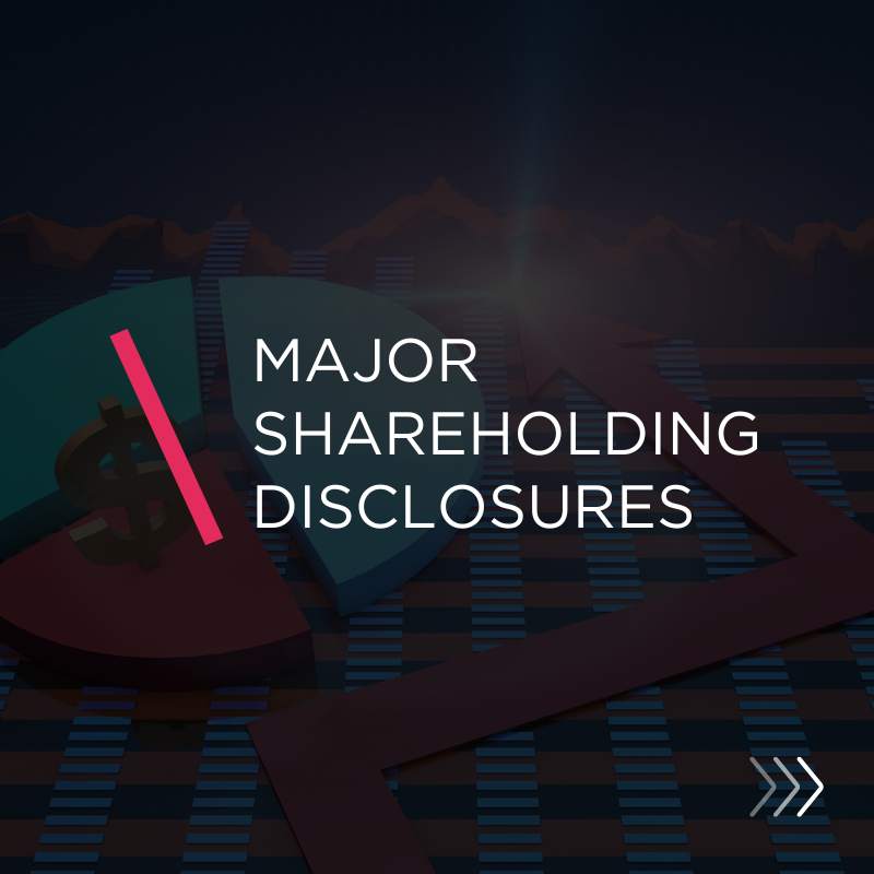 Major Shareholding Disclosures